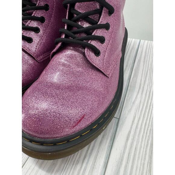 Dr. Martens 1460J Pink Glitter Side Zip Combat Boots Women's Size 5 Men's Size 4 - Picture 9 of 11